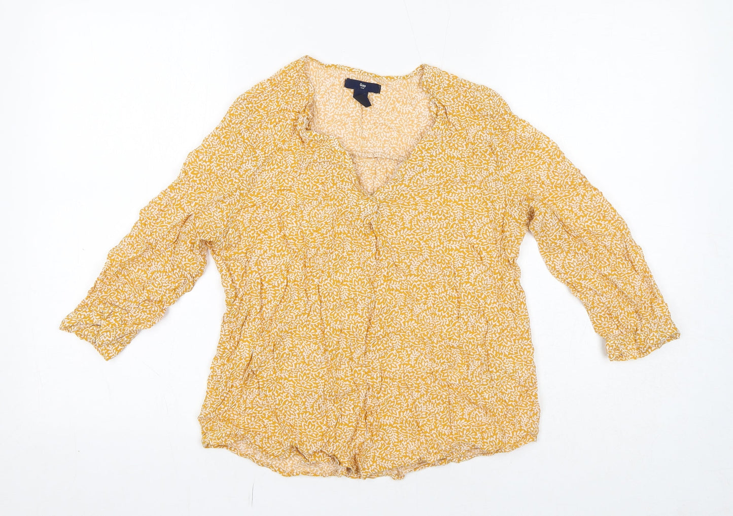 Womens UK Size S Gap Yellow Basic Blouse