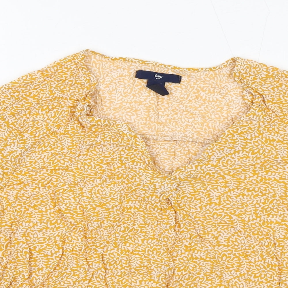 Womens UK Size S Gap Yellow Basic Blouse