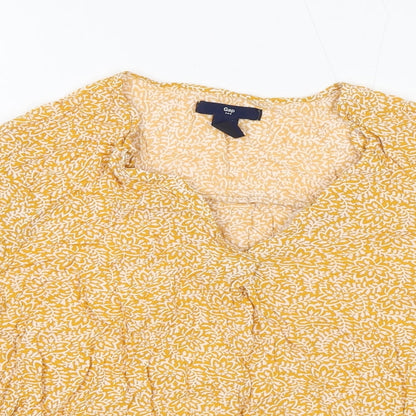Womens UK Size S Gap Yellow Basic Blouse