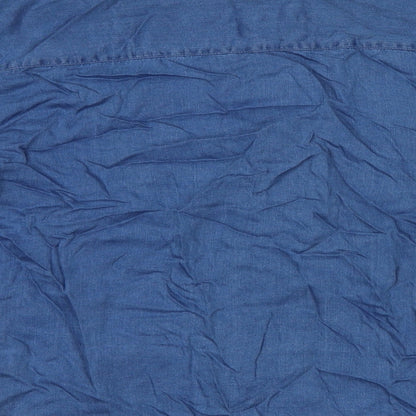 Womens UK Size L Zara Blue Basic Button-Up