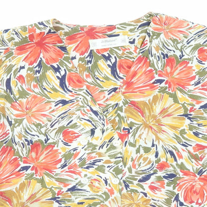 Womens UK Size 12 St Michael Multicoloured Basic Blouse