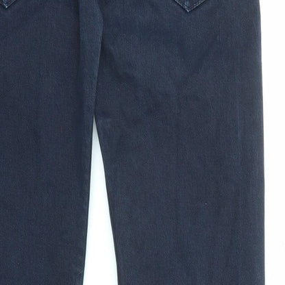 Lob's Womens Blue Cotton Straight Jeans Size 28 in L31 in Regular Zip