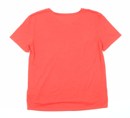 Womens UK Size 10 Marks and Spencer Red Basic T-Shirt