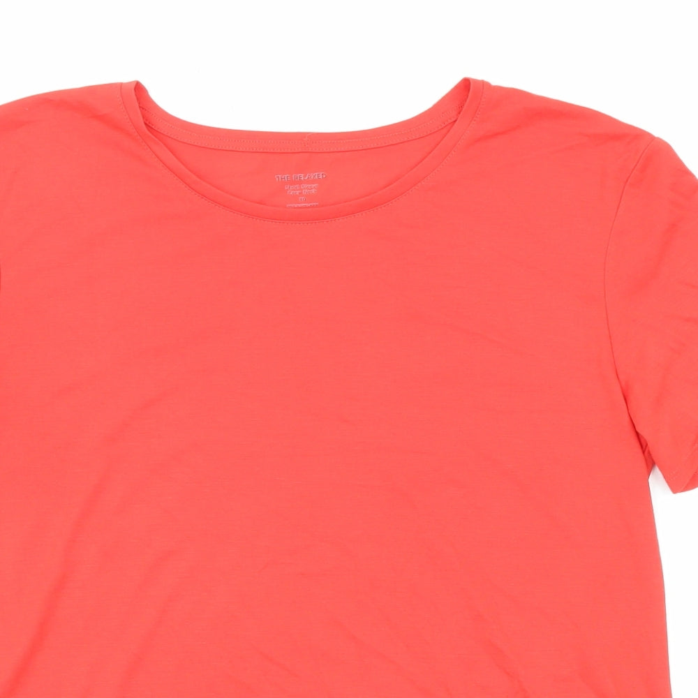 Womens UK Size 10 Marks and Spencer Red Basic T-Shirt