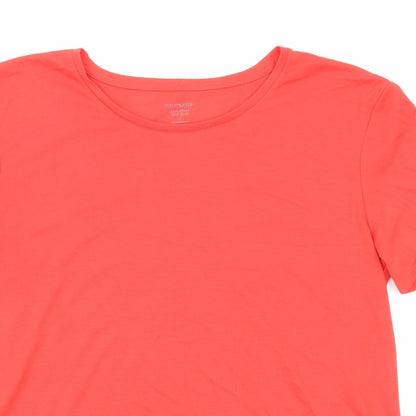 Womens UK Size 10 Marks and Spencer Red Basic T-Shirt