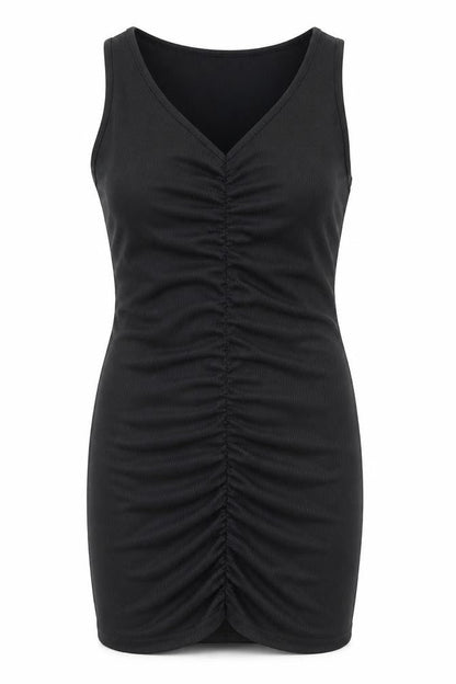 PRETTYLITTLETHING Womens Black Polyester Bodycon Size 6 V-Neck Pullover