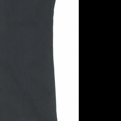 PRETTYLITTLETHING Womens Black Polyester Bodycon Size 6 V-Neck Pullover