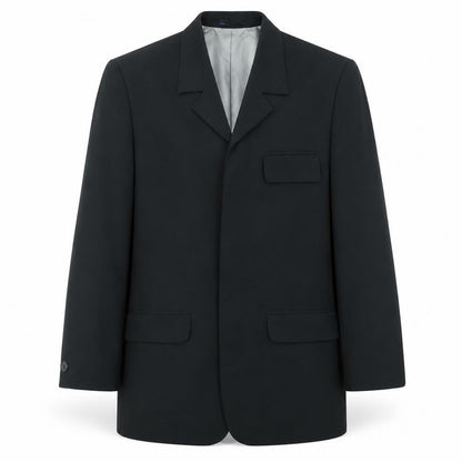 Uki Mens Black Viscose Jacket Suit Jacket Size 36 Regular