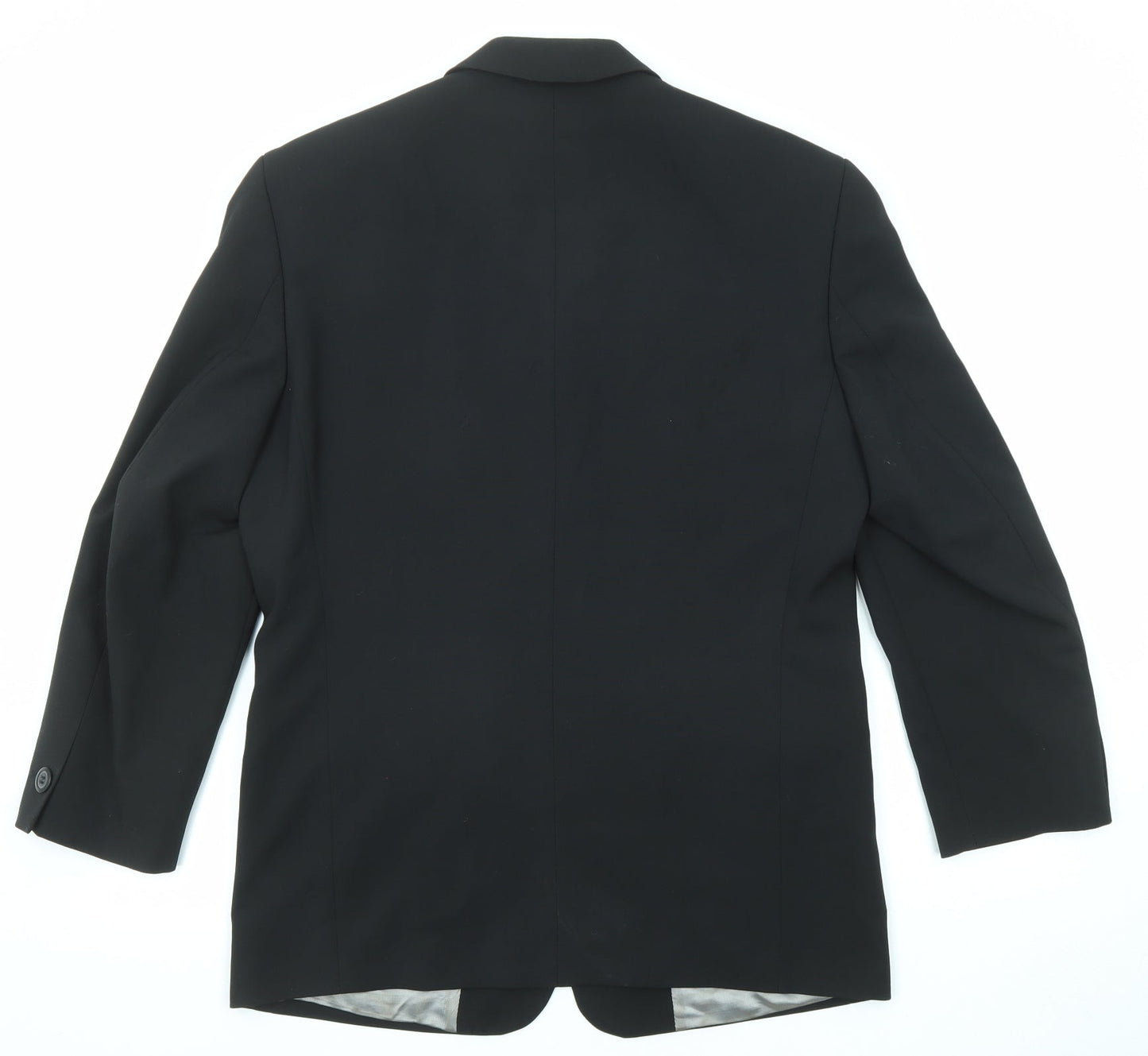 Uki Mens Black Viscose Jacket Suit Jacket Size 36 Regular