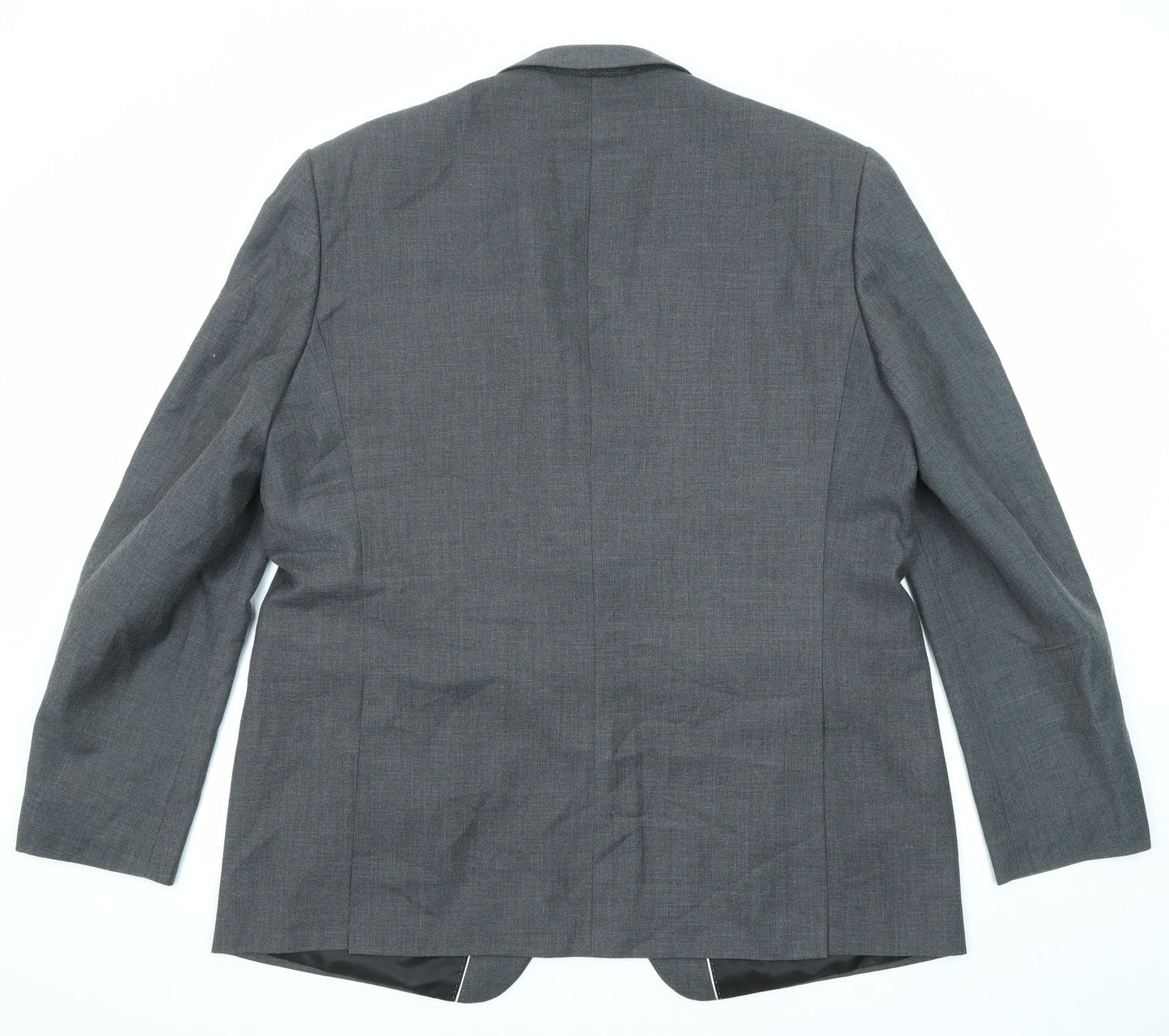 Terry de Havilland Mens Grey Polyester Jacket Suit Jacket Size 50 Regular