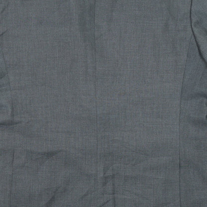 Terry de Havilland Mens Grey Polyester Jacket Suit Jacket Size 50 Regular