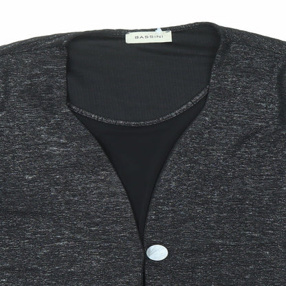 Womens UK Size 22 BASSINI Black Basic Blouse