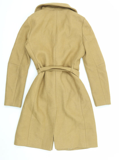 Womens UK Size 8 Warehouse Beige Overcoat