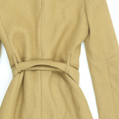 Womens UK Size 8 Warehouse Beige Overcoat