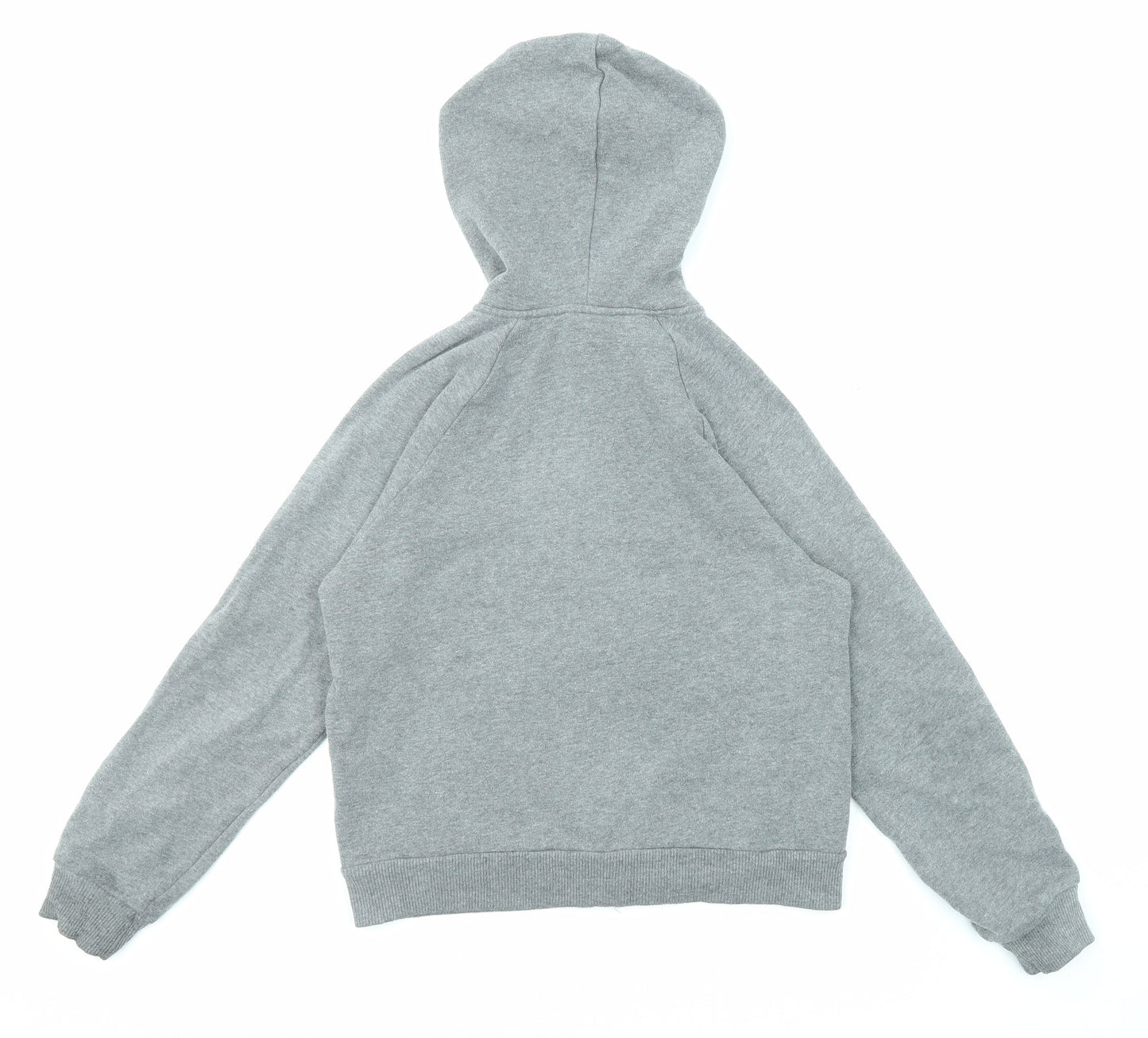 Monki Womens Grey Cotton Full Zip Hoodie Size XS Zip