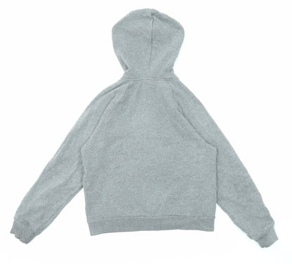 Monki Womens Grey Cotton Full Zip Hoodie Size XS Zip