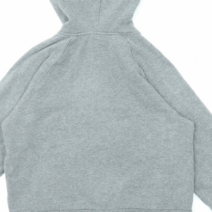 Monki Womens Grey Cotton Full Zip Hoodie Size XS Zip
