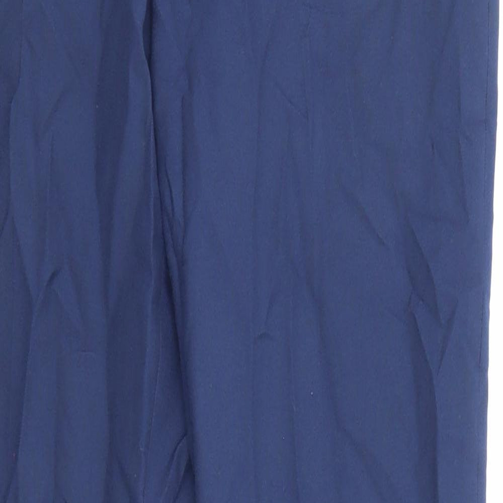 Marks and Spencer Mens Blue Polyester Trousers Size 30 in L31 in Regular Zip