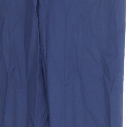Marks and Spencer Mens Blue Polyester Trousers Size 30 in L31 in Regular Zip