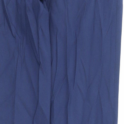 Marks and Spencer Mens Blue Polyester Trousers Size 30 in L31 in Regular Zip