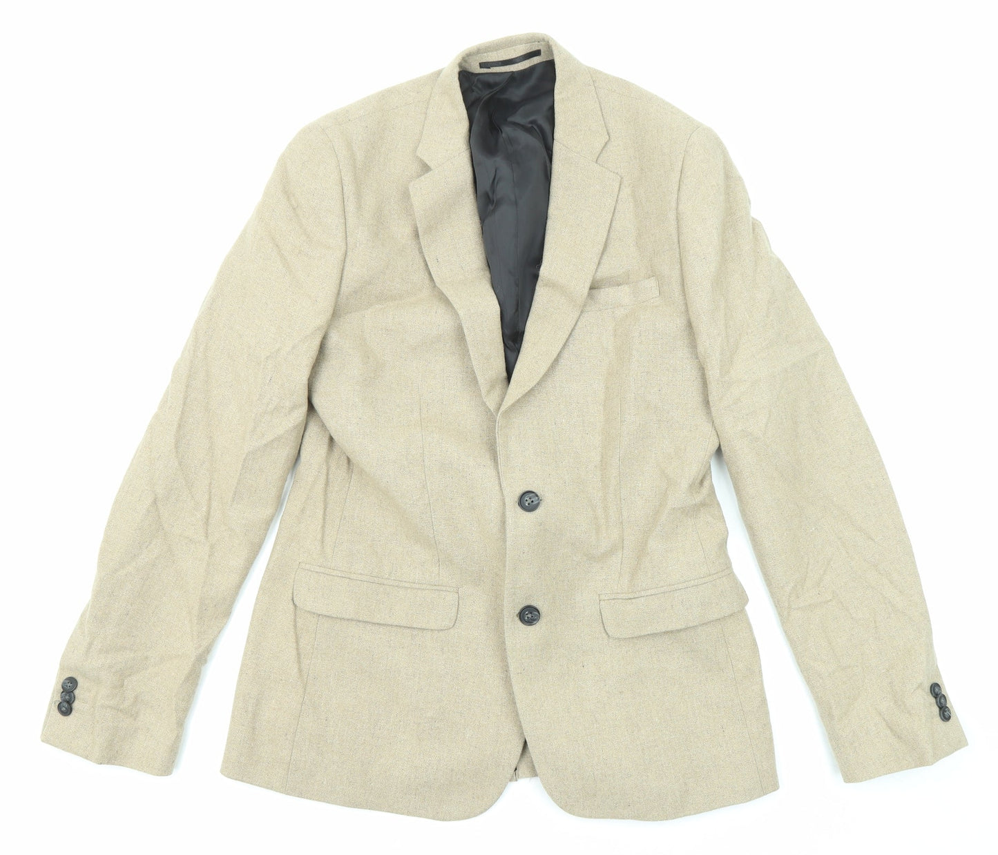 Mens UK Size 38 New Look Regular Beige Suit Jacket