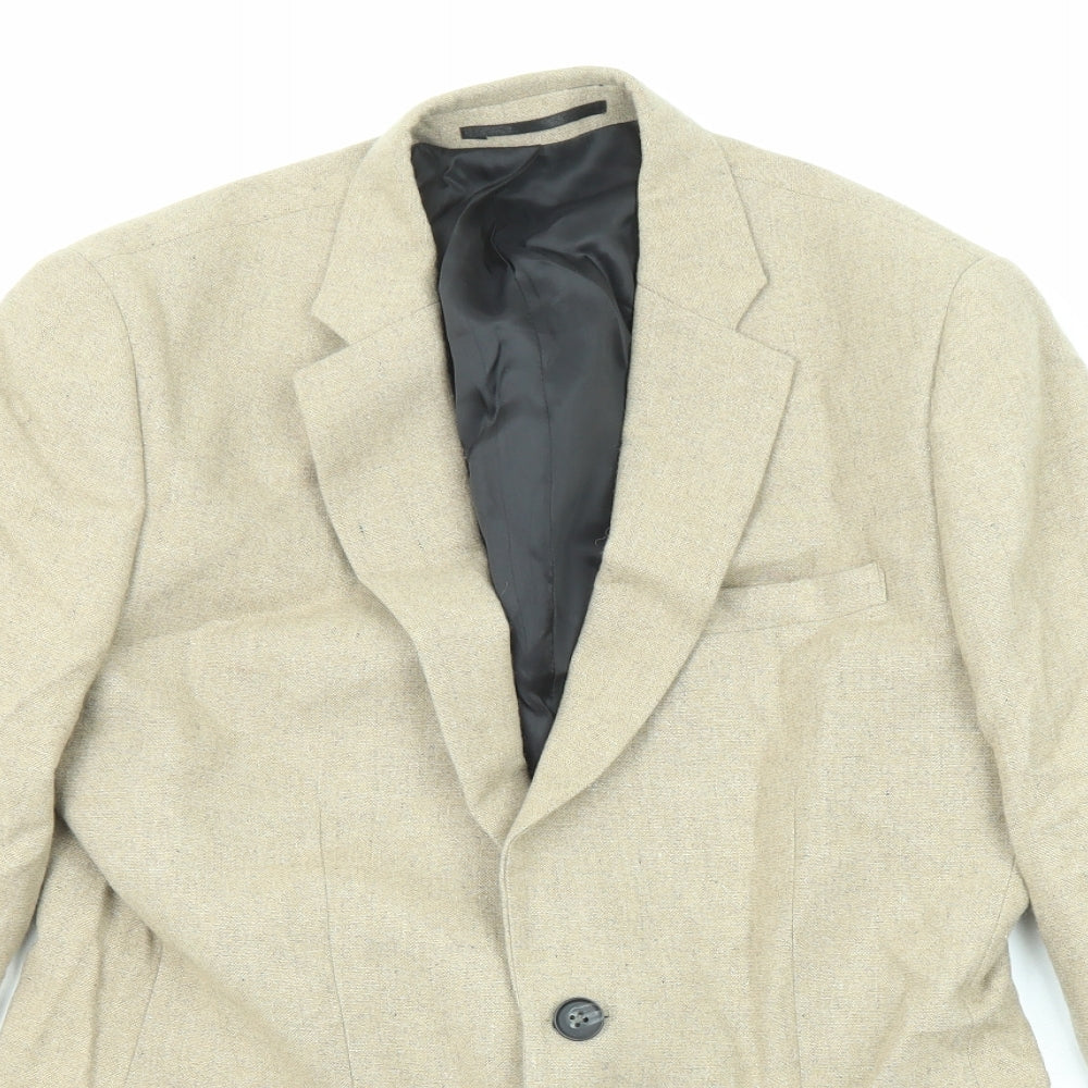 Mens UK Size 38 New Look Regular Beige Suit Jacket