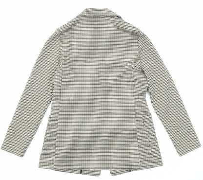 H&M Womens Multicoloured Geometric Jacket Blazer Size 10 Button