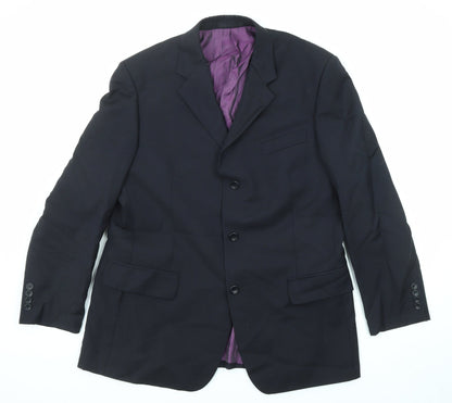 Mens UK Size 42 Racing Green Regular Blue Suit Jacket
