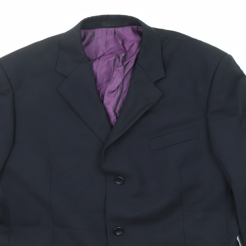 Mens UK Size 42 Racing Green Regular Blue Suit Jacket