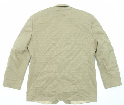 Kartell Mens Beige Cotton Jacket Suit Jacket Size 44 Regular