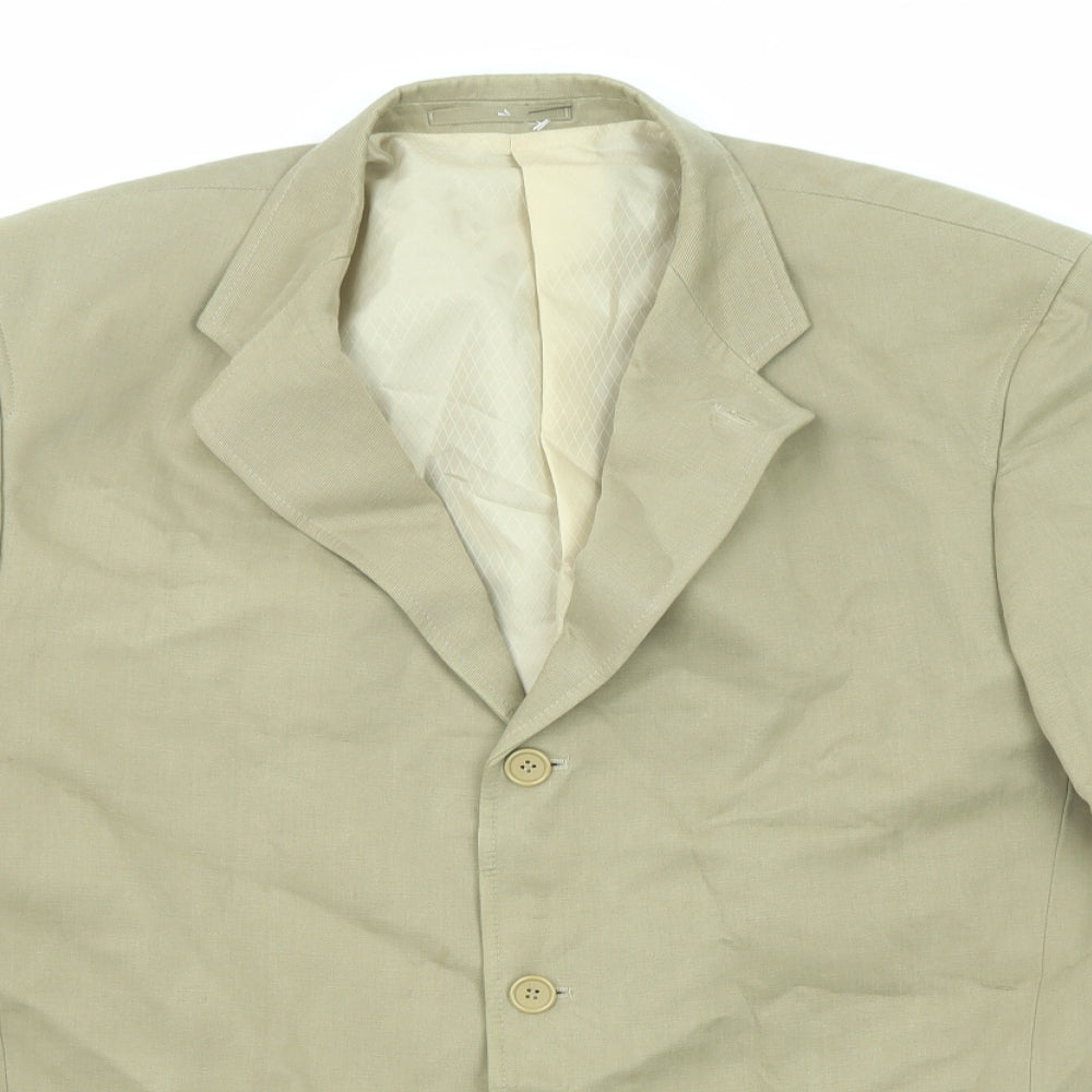 Kartell Mens Beige Cotton Jacket Suit Jacket Size 44 Regular