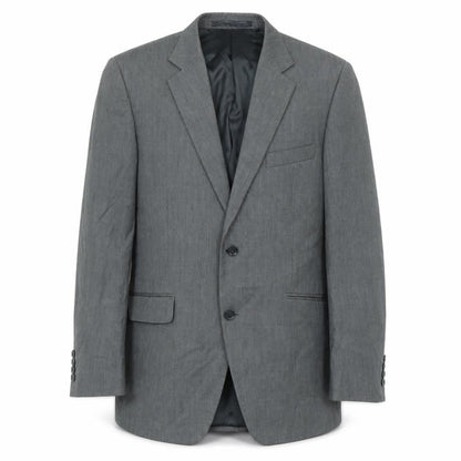 Terry de Havilland Mens Grey Polyester Jacket Suit Jacket Size 42 Regular