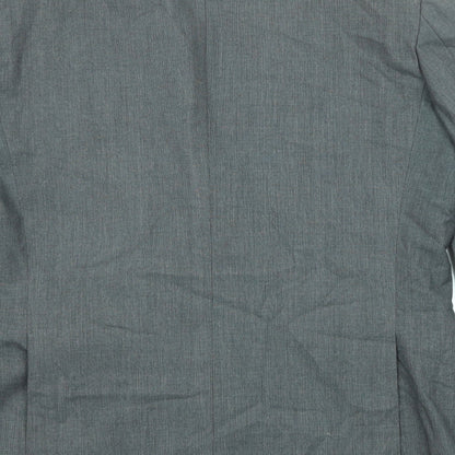 Terry de Havilland Mens Grey Polyester Jacket Suit Jacket Size 42 Regular