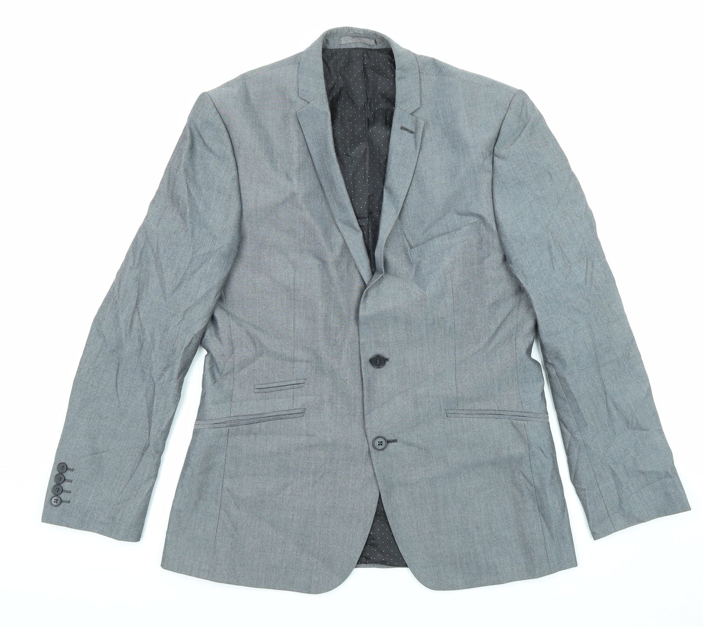 Mens UK Size 40 Limehaus Regular Grey Suit Jacket