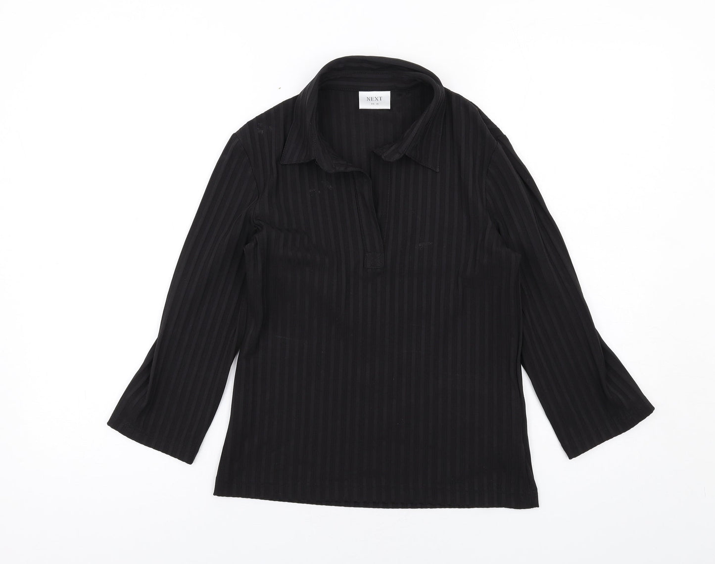 Womens UK Size 10 NEXT Black Basic Blouse