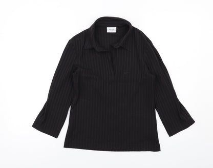 Womens UK Size 10 NEXT Black Basic Blouse