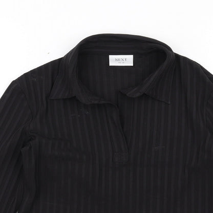 Womens UK Size 10 NEXT Black Basic Blouse