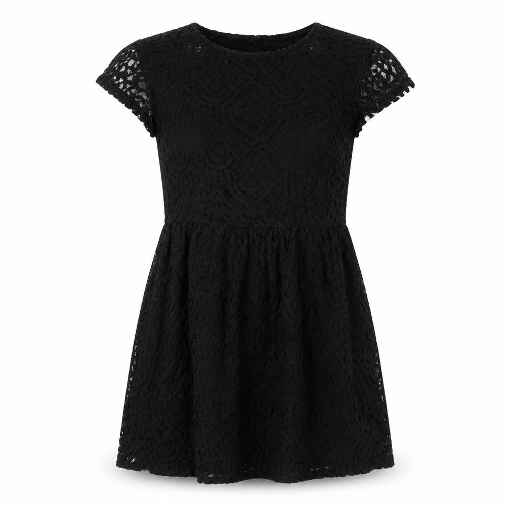 H&M Womens Black Cotton A-Line Size 6 Round Neck Zip