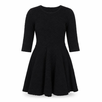 River Island Womens Black Polyester A-Line Size 8 Round Neck Zip