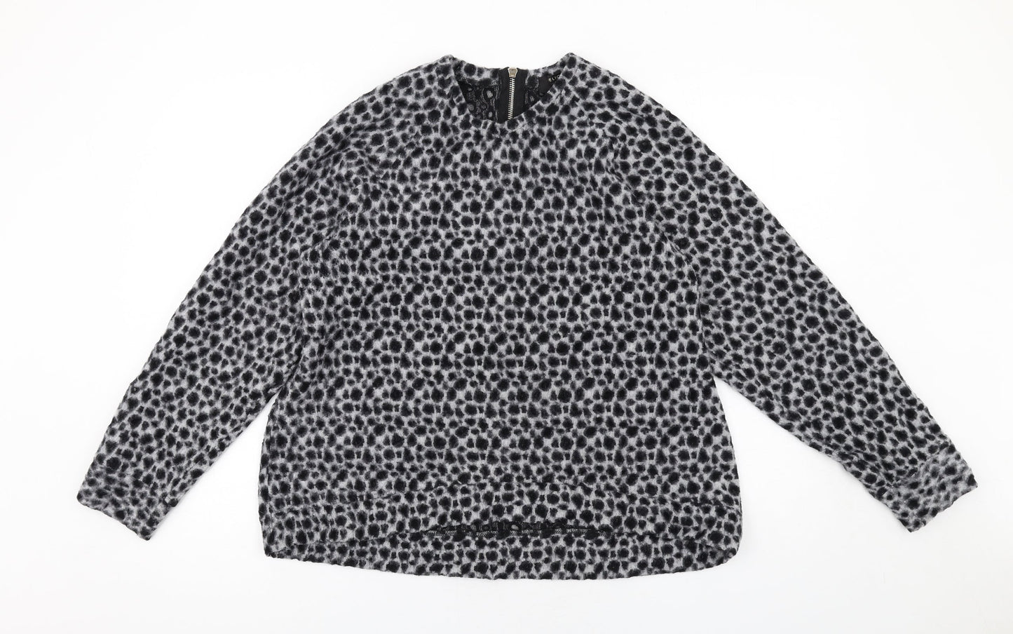 Womens UK Size 14 Religion Grey Pullover Jumper