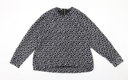Womens UK Size 14 Religion Grey Pullover Jumper