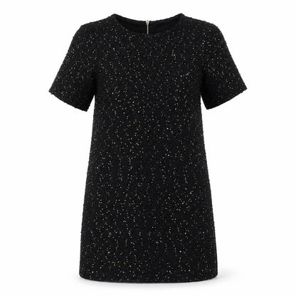 Oasis Womens Black Polyester A-Line Size XS Round Neck Zip