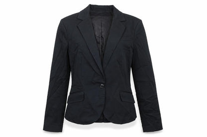 Mango Womens Black Jacket Blazer Size 10 Button