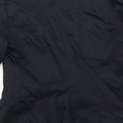 Mango Womens Black Jacket Blazer Size 10 Button