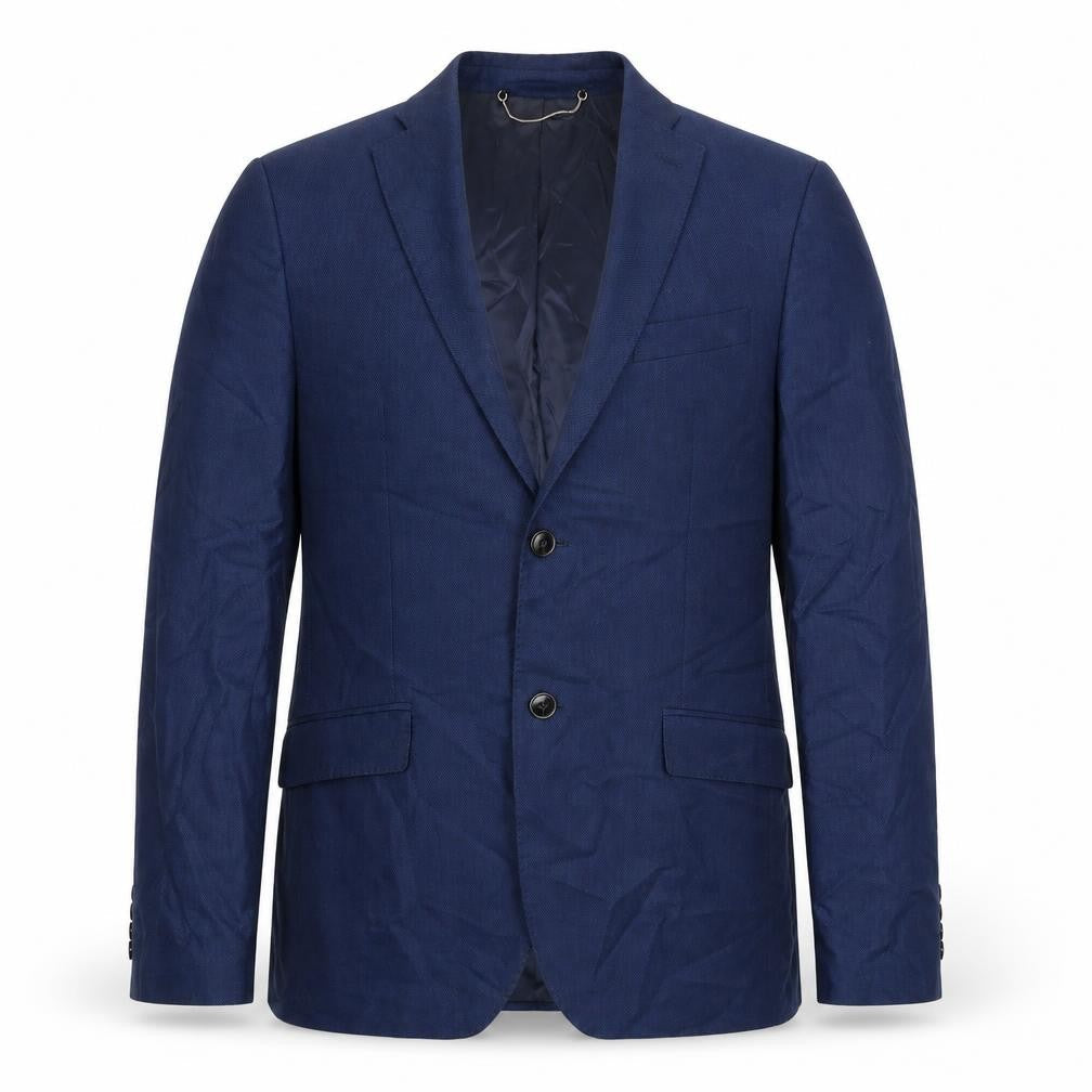 Zara Mens Blue Polyester Jacket Suit Jacket Size 40 Regular