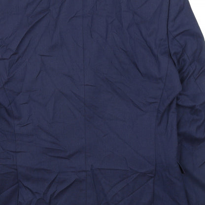 Zara Mens Blue Polyester Jacket Suit Jacket Size 40 Regular