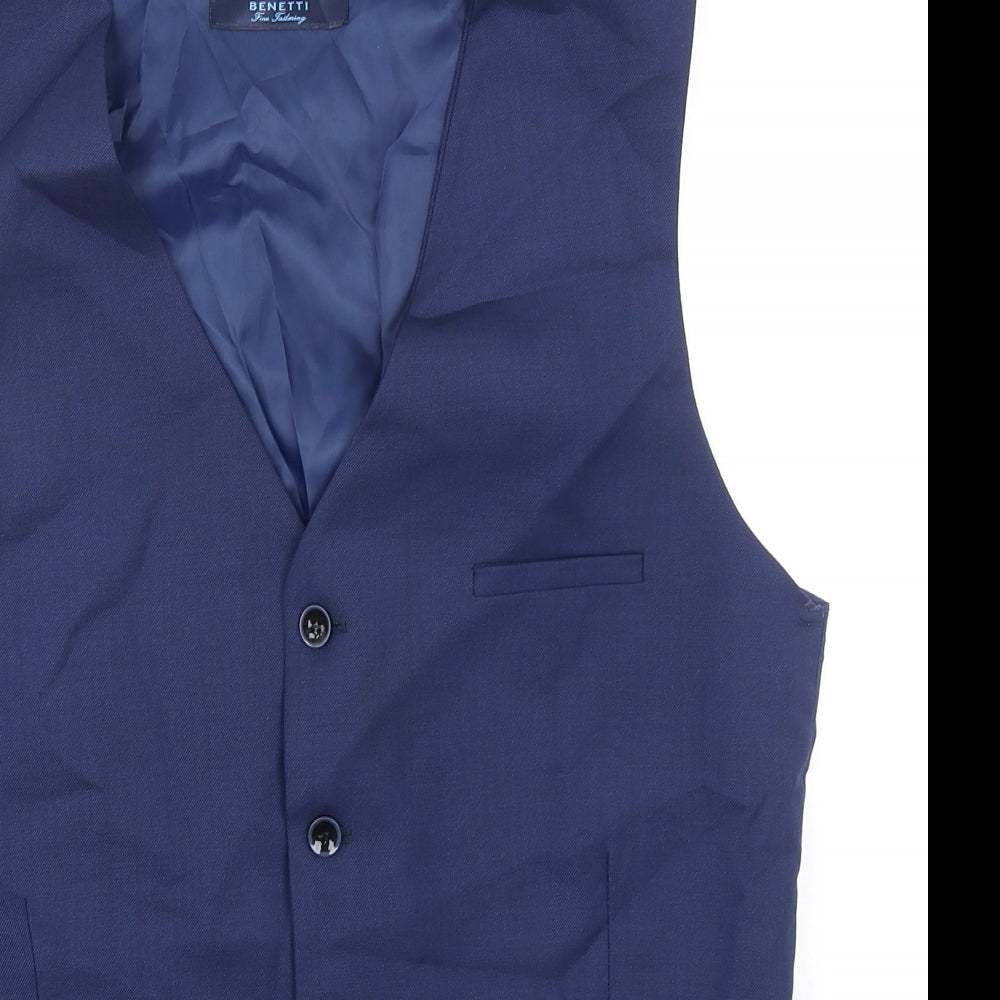 Mens UK Size 40 Benetti Regular Blue Suit Jacket