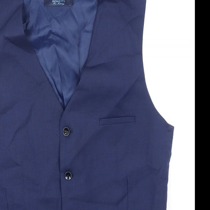 Mens UK Size 40 Benetti Regular Blue Suit Jacket
