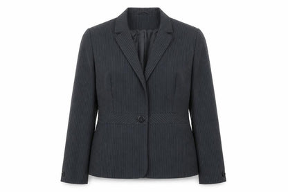 F&F Womens Black Striped Jacket Blazer Size 18 Button