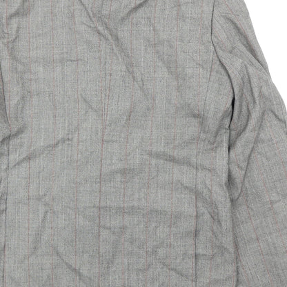 Konen Mens Grey Striped Wool Jacket Suit Jacket Size 40 Regular